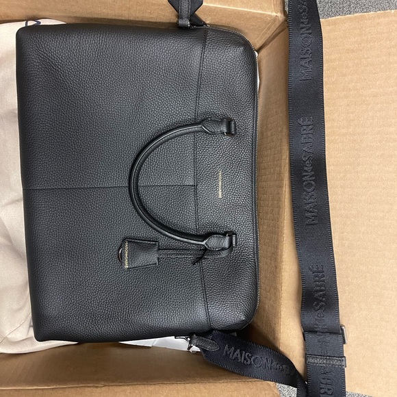 Maison de Sabré black caviar leather laptop case gold hardware - new w/ dust bag - Picture 7 of 7